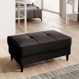 Polsterhocker Couchhocker in Dunkelbraun mit Schaumstoffpolsterung