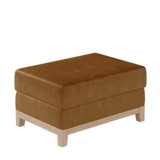 Polsterhocker Sitzhocker mit Vierfußgestell aus Holz und Schaumstoffpolsterung