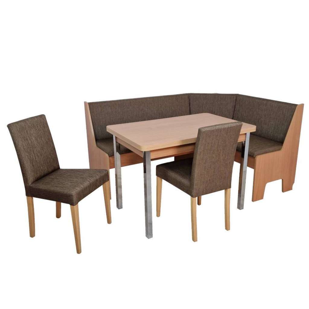 Essgruppe Sitzgruppe aus Textil mit gepolsterter Rückenlehne (vierteilig)
