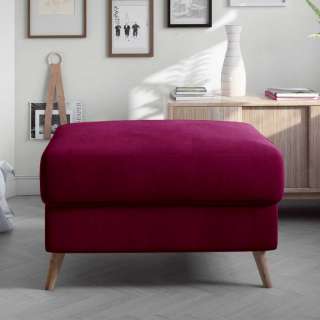 Polsterhocker Couchhocker aus Samt mit Schaumstoffpolsterung