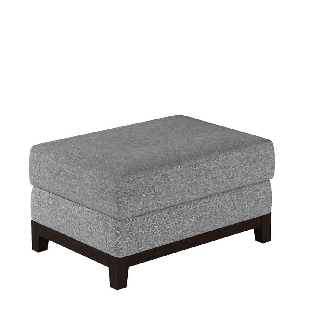 Fusshocker Polsterhocker mit Vierfußgestell aus Holz in rechteckiger Form