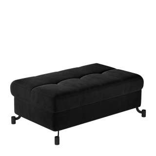 Couchhocker Hocker aus Samt in Schwarz