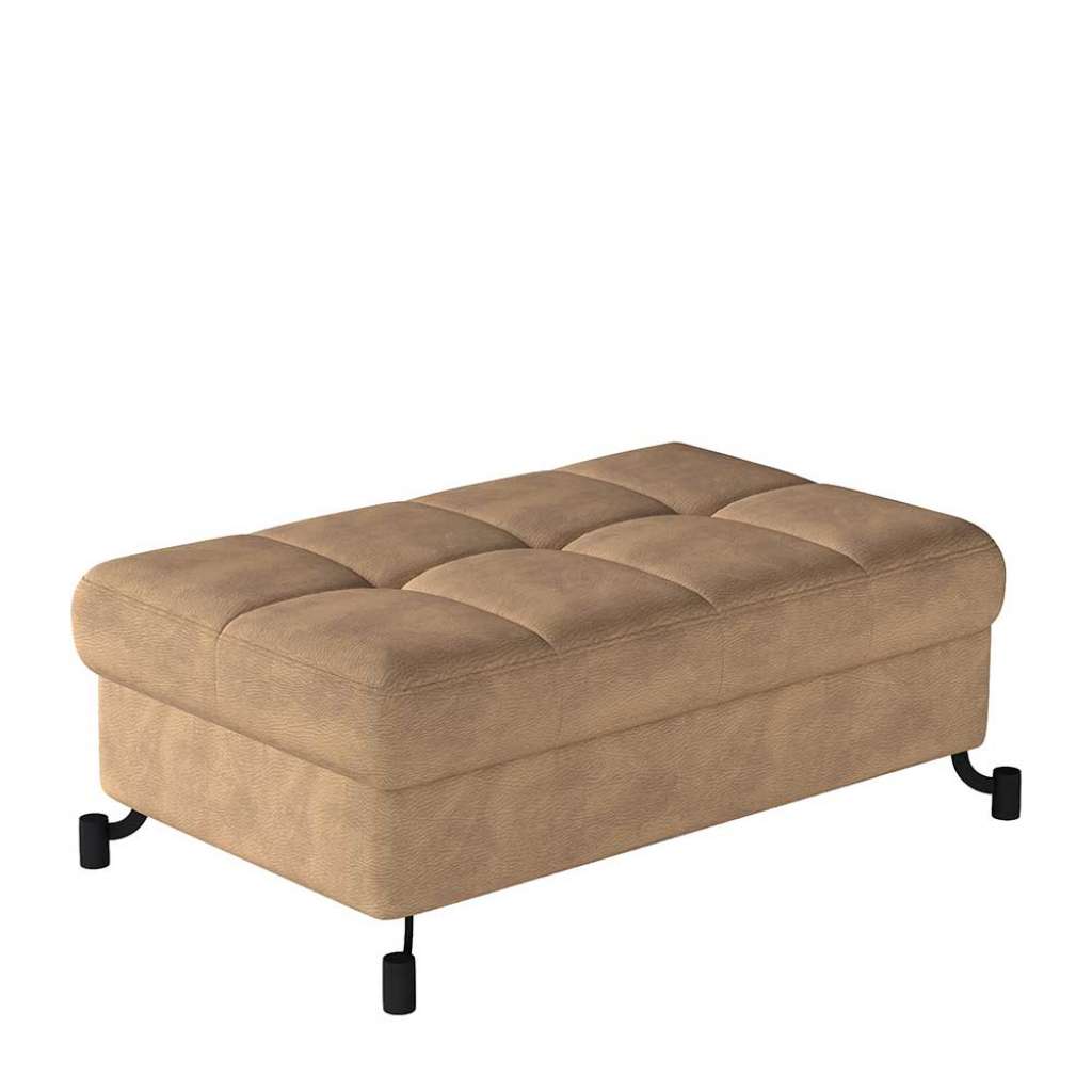 Couchhocker Polsterhocker mit Schaumstoffpolsterung und Vierfußgestell aus Metall