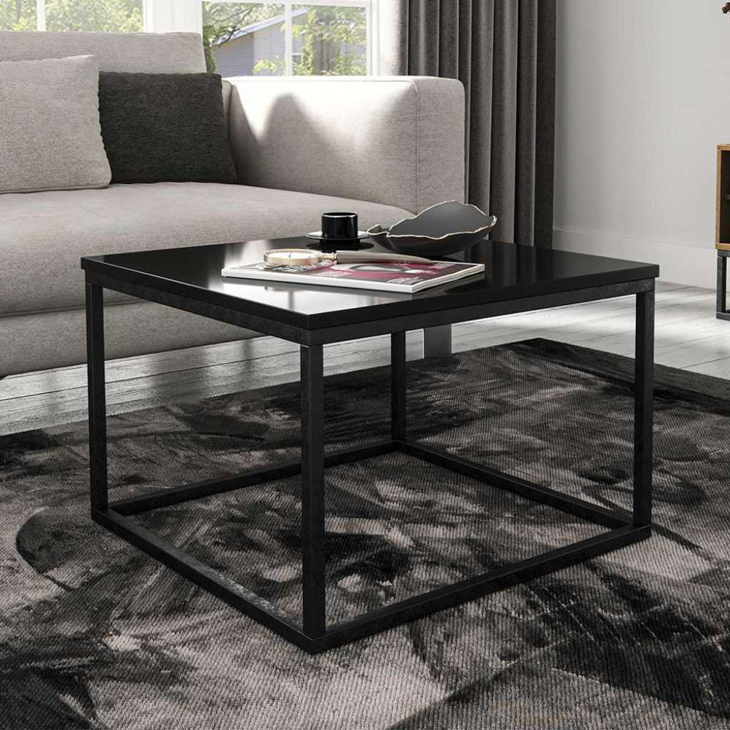 Sofatisch Beistelltisch in Schwarz aus Metall