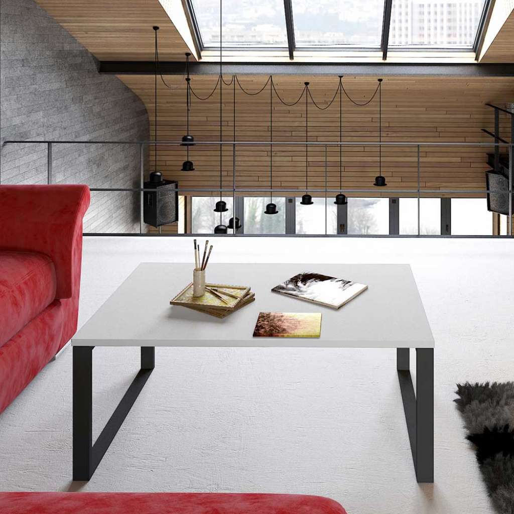 Couchtisch Sofatisch in Weiß aus Metall