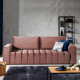 Sofa Dreisitzer aus Velours mit Armlehnen