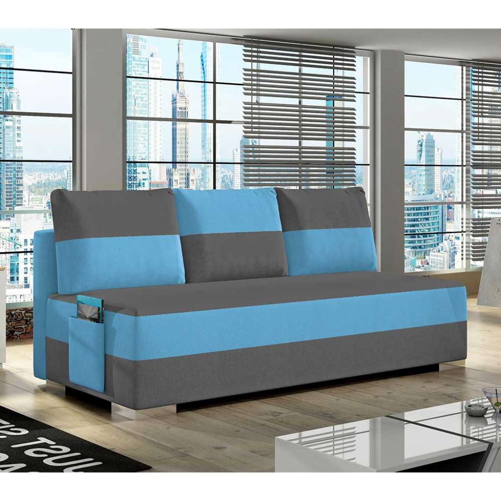 Schlafsofa Couch mit Schlaffunktion aus Webstoff