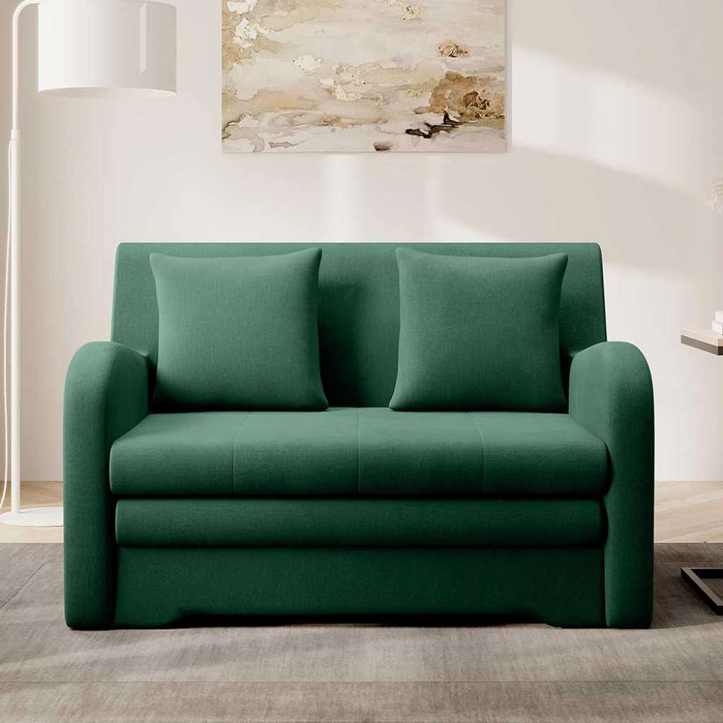 Schlafsofa Zweisitzer mit Schlaffunktion in Grün
