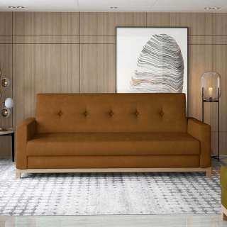Schlafsofa Couch mit drei Sitzplätzen und Armlehnen