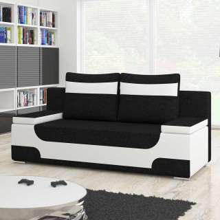 Couch Sofa in Weiß und Schwarz