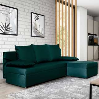 Ecksofa Schlafsofa mit Schlaffunktion und Bettkasten