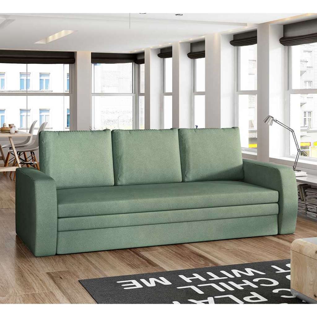 Schlafsofa Dreisitzer Sofa mit Schlaffunktion und Armlehnen