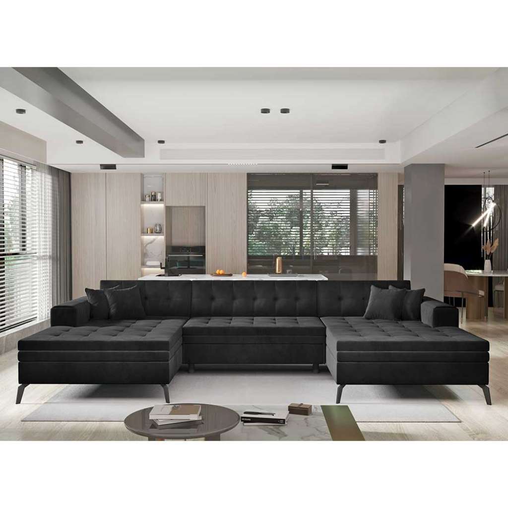 Sofa Couch mit Schlaffunktion und Schaumstoffpolsterung