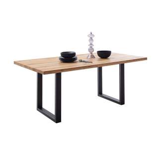 Esstisch Tisch Massivholz aus Wildeiche Massivholz im Industry und Loft Stil