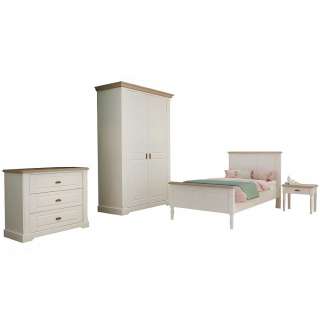 Schlafzimmer Komplett Schlafzimmerset in Weiß im Landhausstil