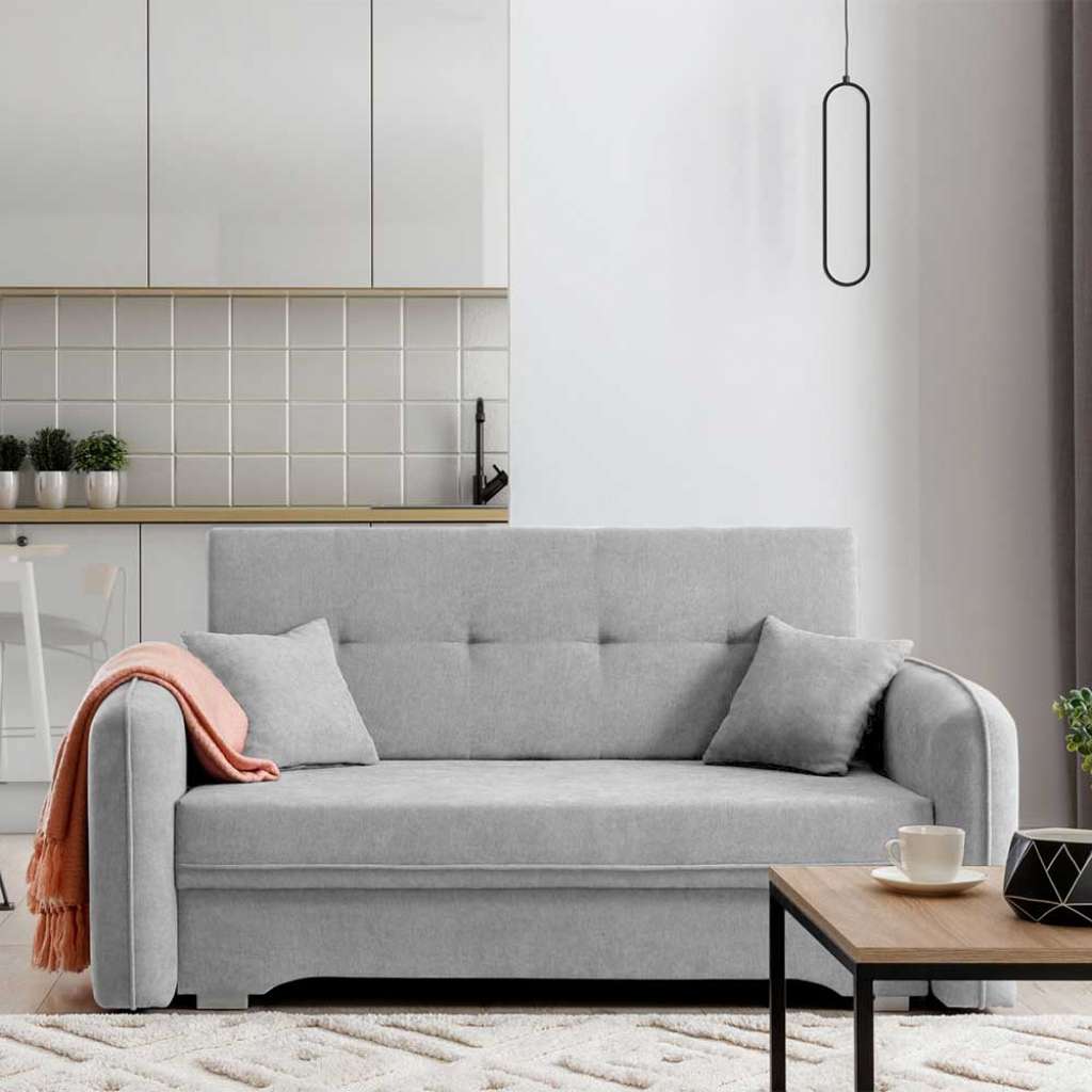 Schlafsofa Zweisitzer Schlafsofa mit Schlaffunktion und Schaumstoffpolsterung