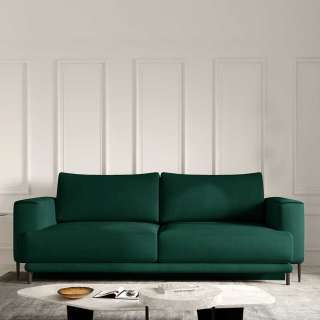 Sofa Dreisitzer Sofa in Dunkelgrün aus Velours