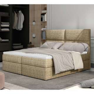 Polsterbett Boxbett aus Textil und Webstoff
