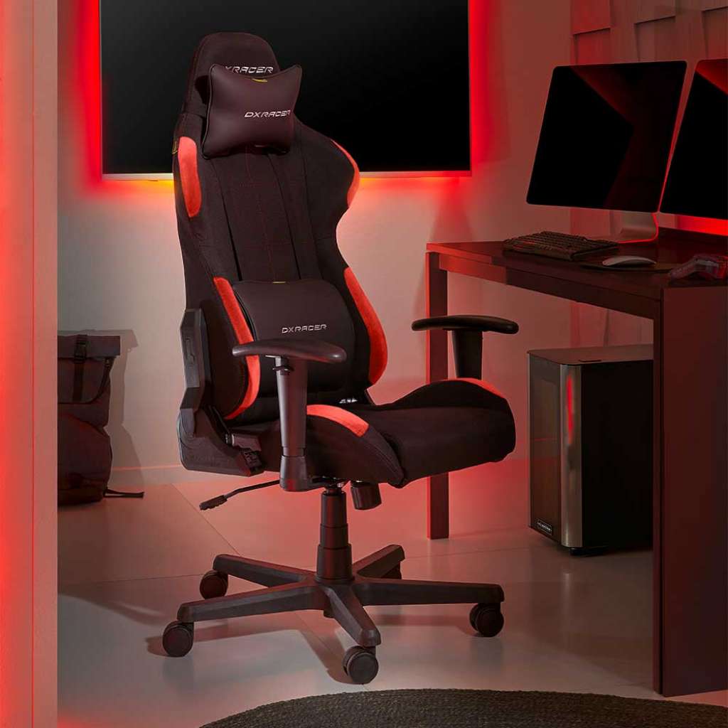 Computerstuhl Gaming Stuhl mit Lendenwirbelstütze und hoher Rückenlehne