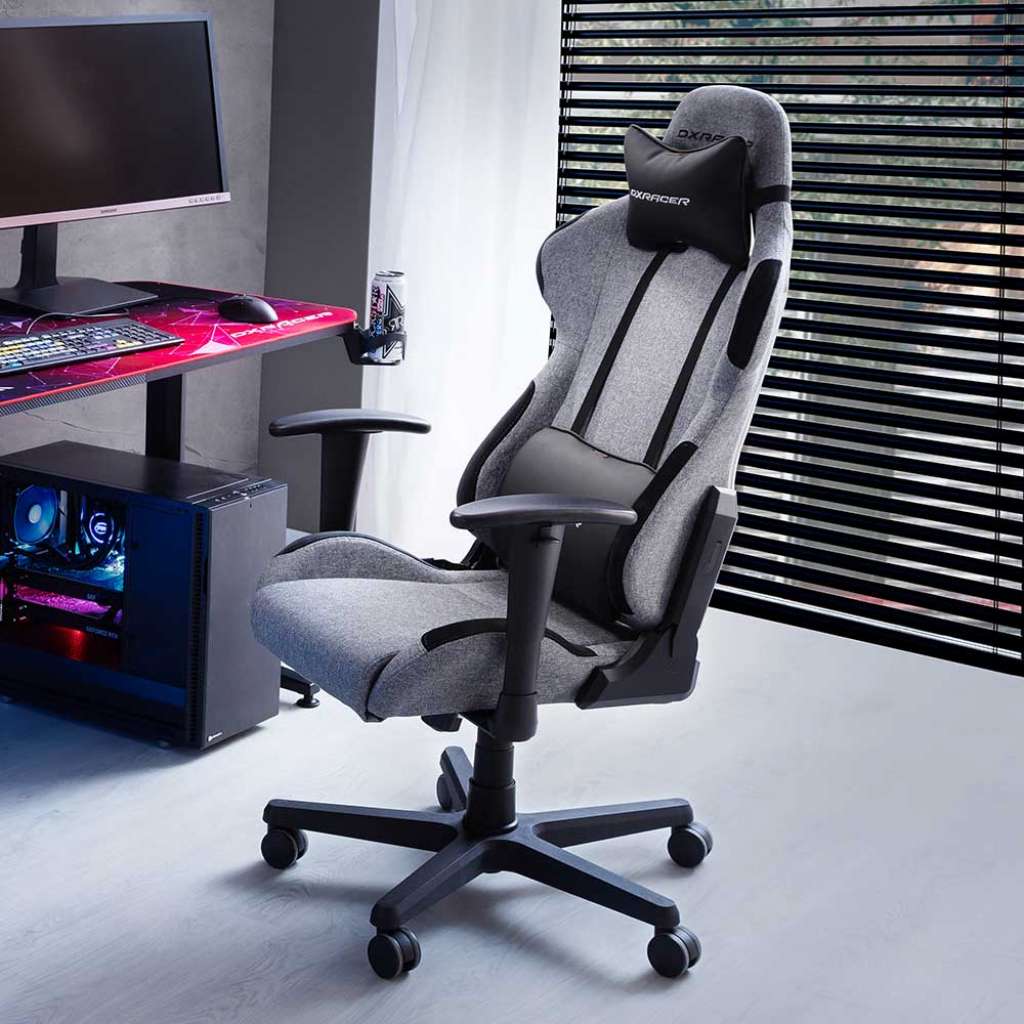 Gaming Stuhl Schreibtischstuhl mit Lendenwirbelstütze höhenverstellbar