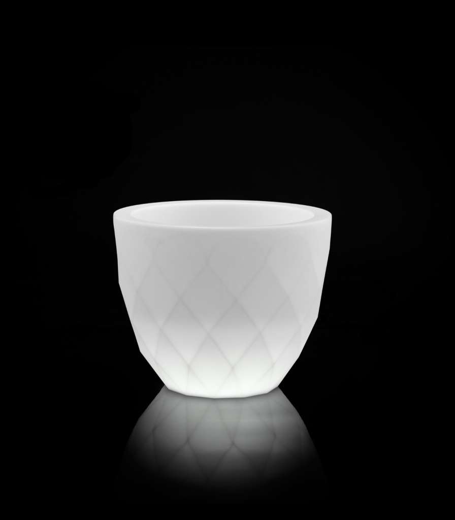 Vondom - VASES Blumentopf klein - weiß - Ø 18 x 15 cm - beleuchtet - outdoor