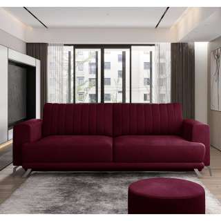 Sofa Couch aus Samt mit Armlehnen