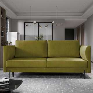 Sofa Dreisitzer aus Samt mit Armlehnen