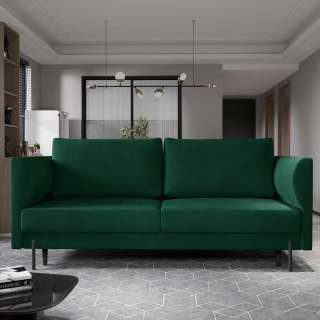 Sofa Dreisitzer Sofa aus Velours mit Armlehnen