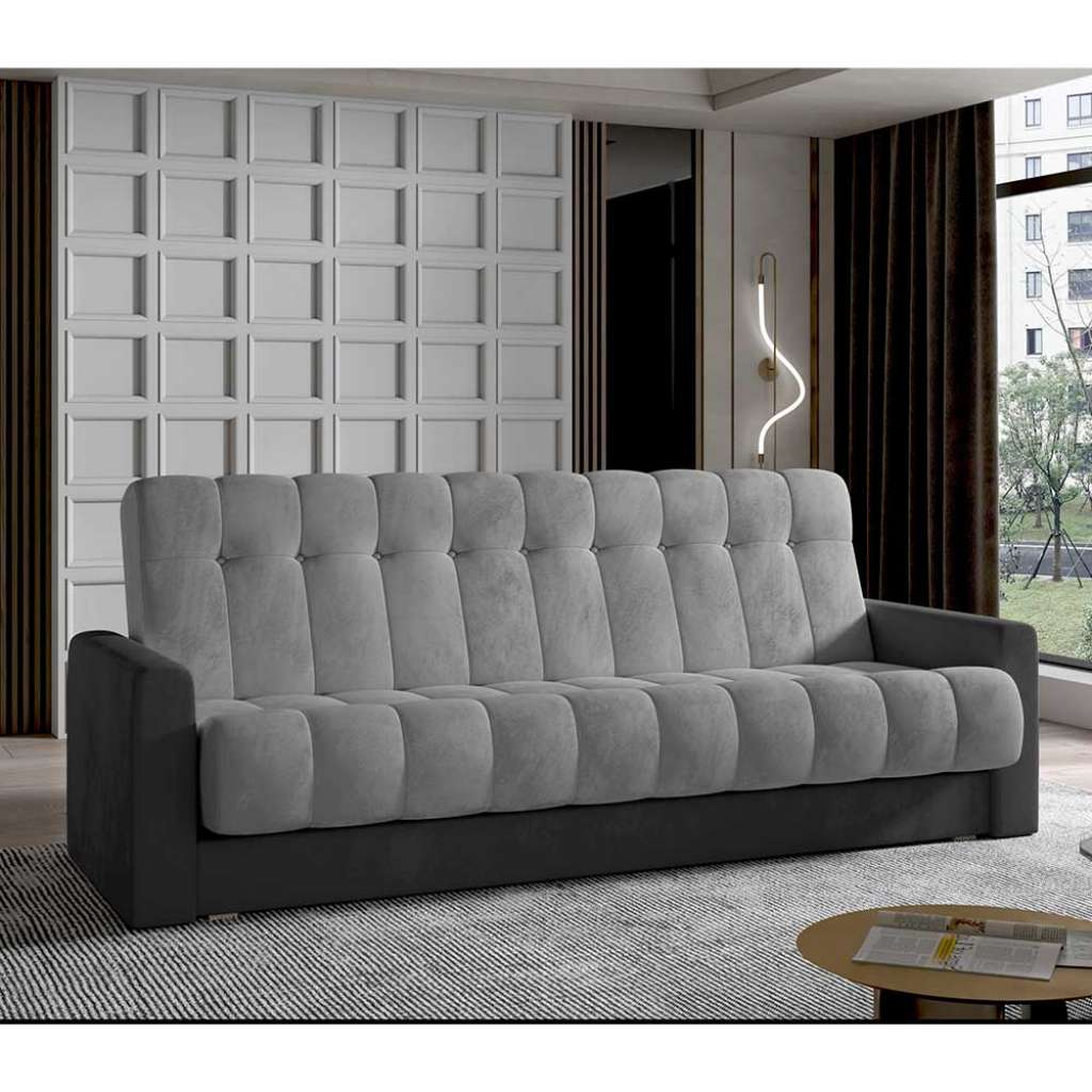 Schlafsofa Couch mit Schlaffunktion und Kunststoff Bodengleiter