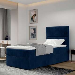 Stauraumbett Polsterbett mit Bettkasten aus Velours