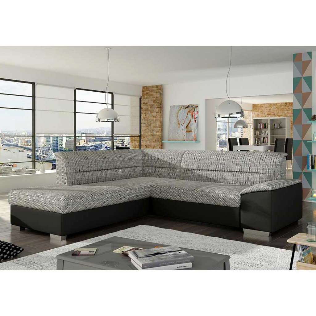 Ecksofa Sofaecke mit Schlaffunktion aus Kunstleder