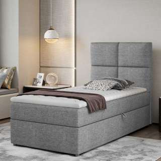 Einzelbett Schubkastenbett in Grau Liegefläche 90x200 cm