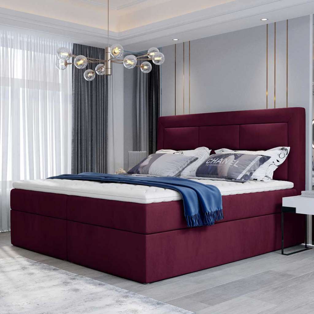 Polsterbett Doppelbettgestell aus Samt mit Bezug