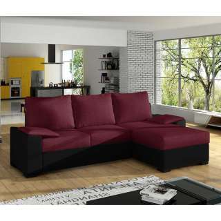 Ecksofa Sofa aus Kunstleder mit Armlehnen