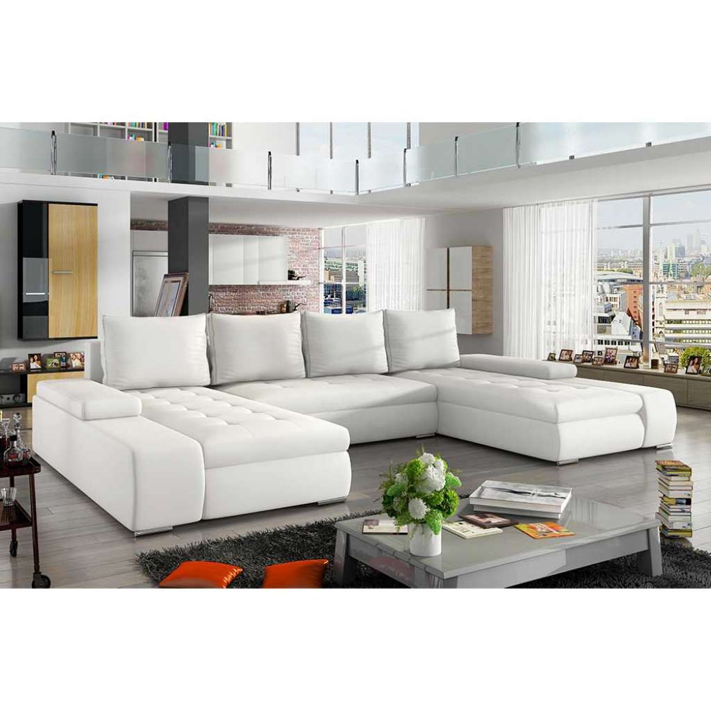 Couchlandschaft Ecksofa mit Schlaffunktion und Bettkasten
