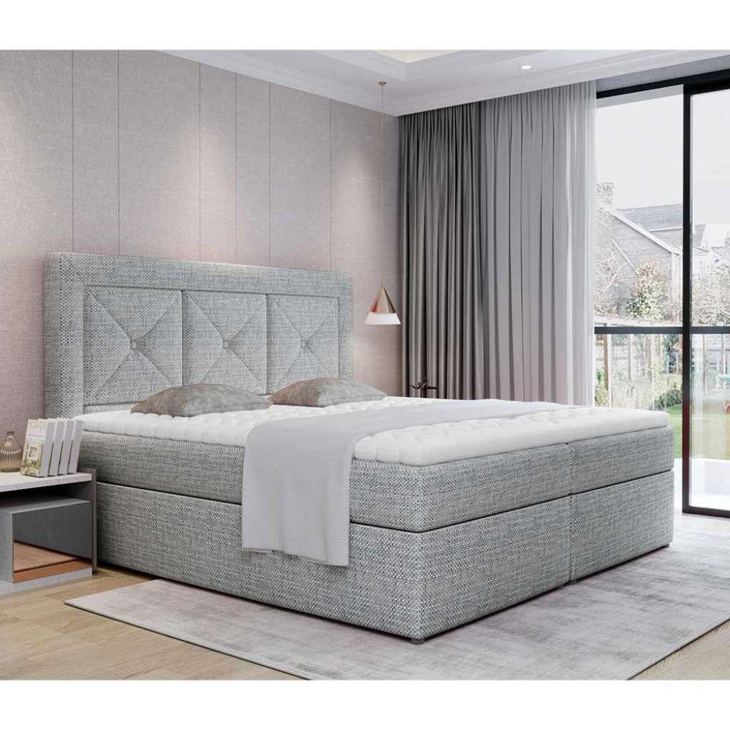 Stauraumbett Polsterbettgestell mit Bezug Bettkasten