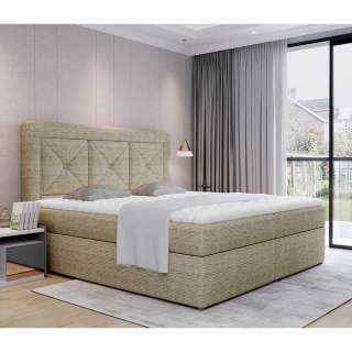 Doppelbett Boxbett aus Textil mit Bezug