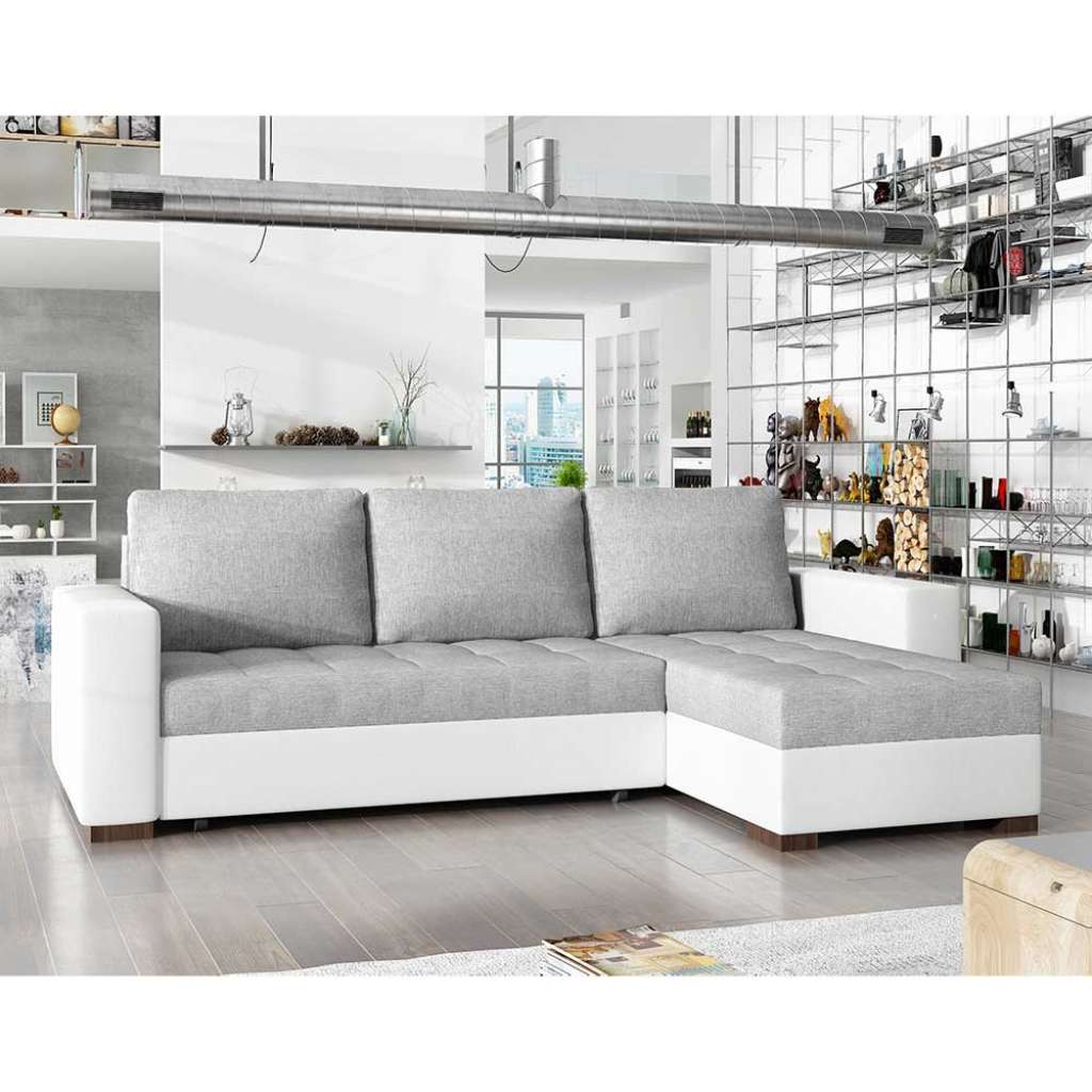 Ecksofa Sofa mit Schlaffunktion aus Webstoff