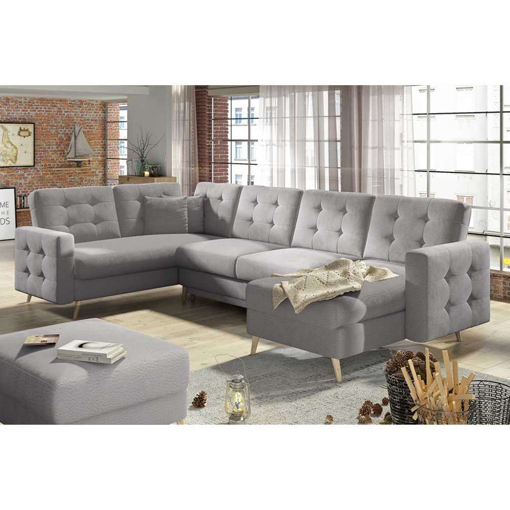 Ecksofa Wohnlandschaft mit Schlaffunktion und Bettkasten