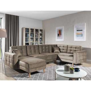 Wohnlandschaft Ecksofa mit Schlaffunktion und Bettkasten