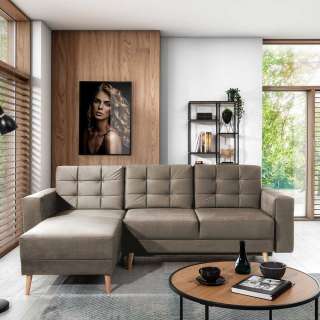 Ecksofa Sofa mit Armlehnen und drei Sitzplätzen