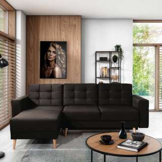 Ecksofa Sofaecke mit Schlaffunktion und drei Sitzplätzen
