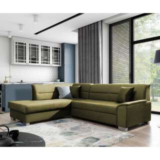Ecksofa Wohnlandschaft mit Schlaffunktion und Armlehnen