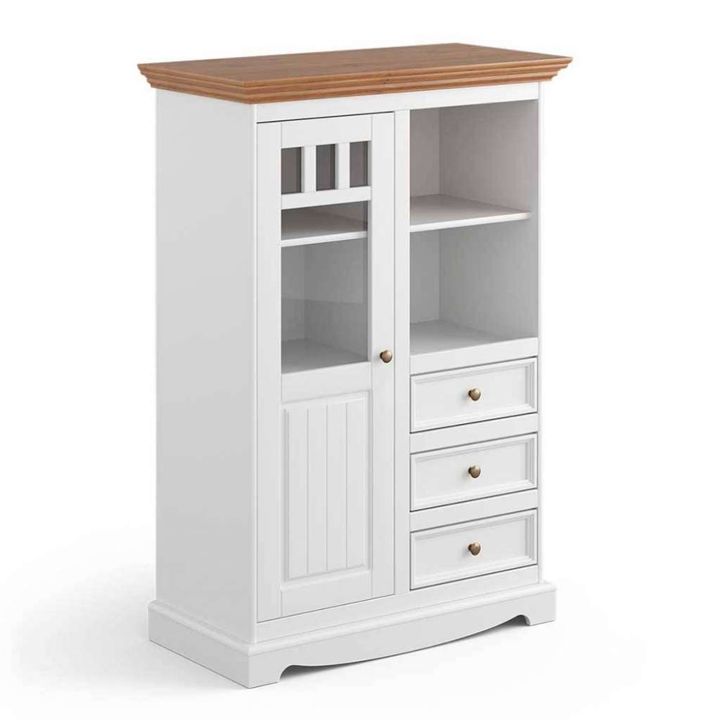 Highboard Kommode im Landhausstil mit offenen Fächern