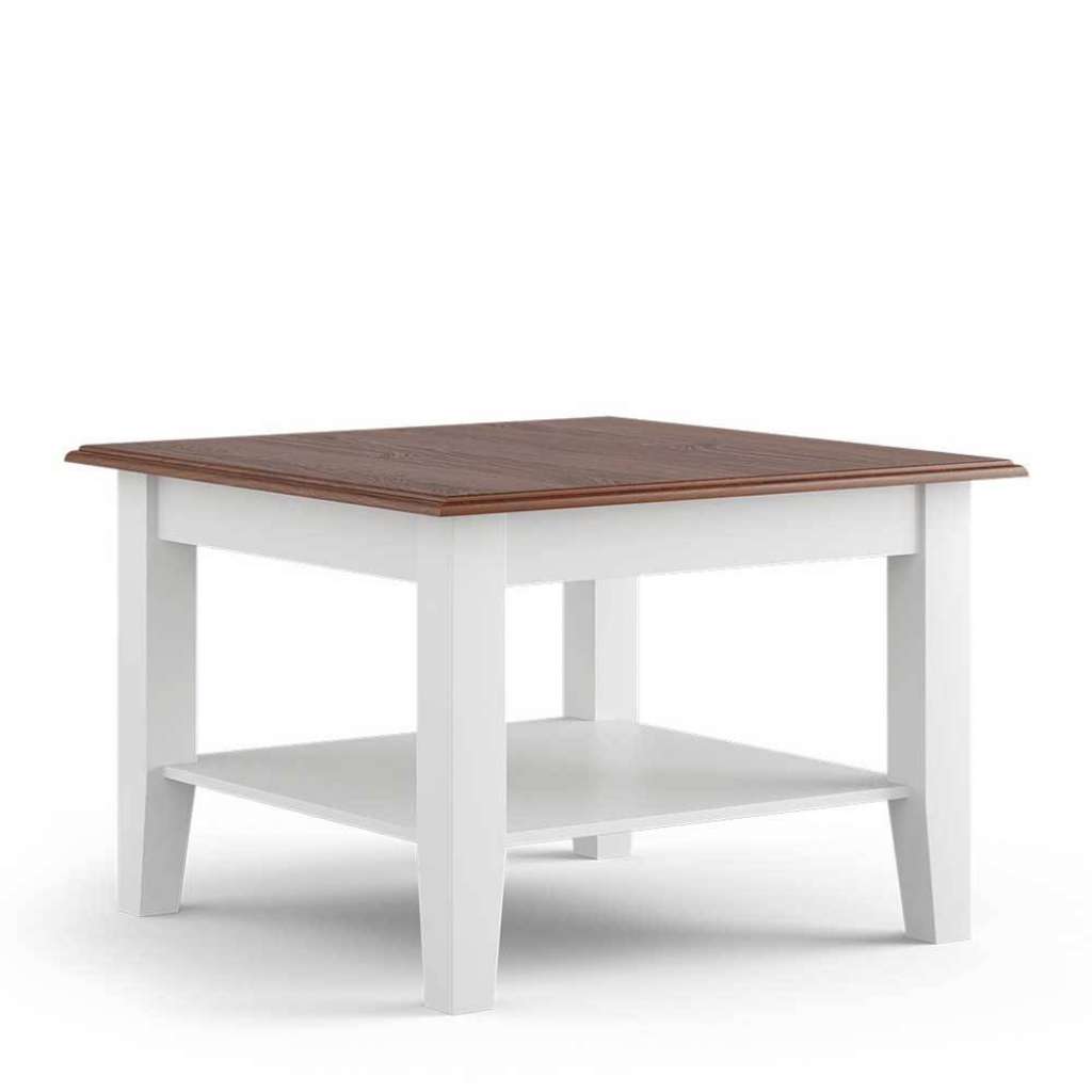 Couchtisch Wohnzimmertisch in Weiß und quadratischer Form