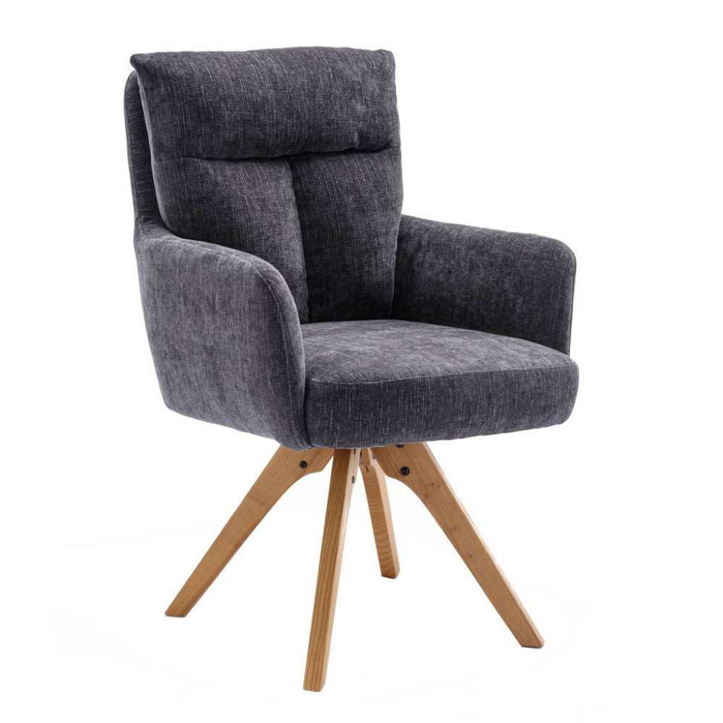 Polsterstuhl Esszimmerstuhl mit Armlehnen und hoher Rückenlehne (2er Set)