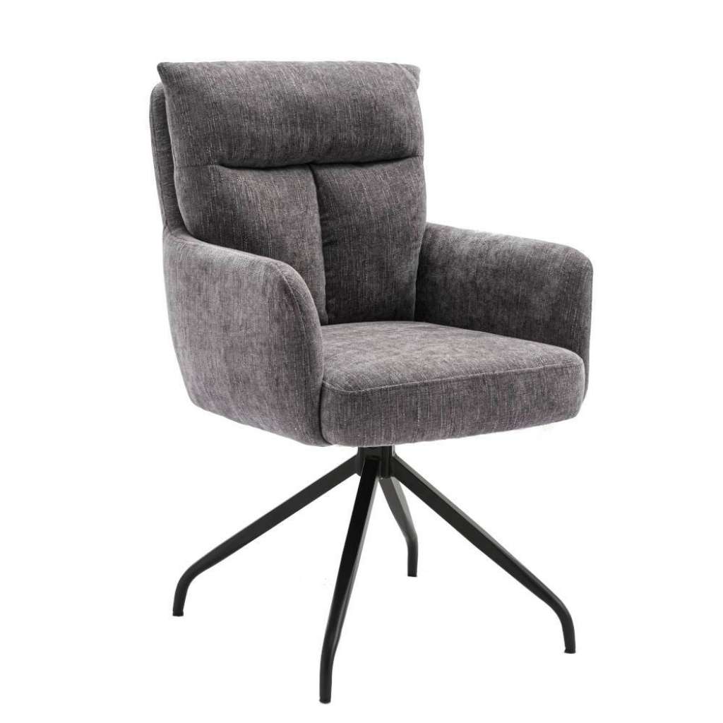 Esszimmerstuhl Stuhl Esszimmer aus Textil mit Gestell aus Metall (2er Set)