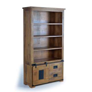 Bücherregal Holzregal aus Mangobaum Massivholz im Landhausstil