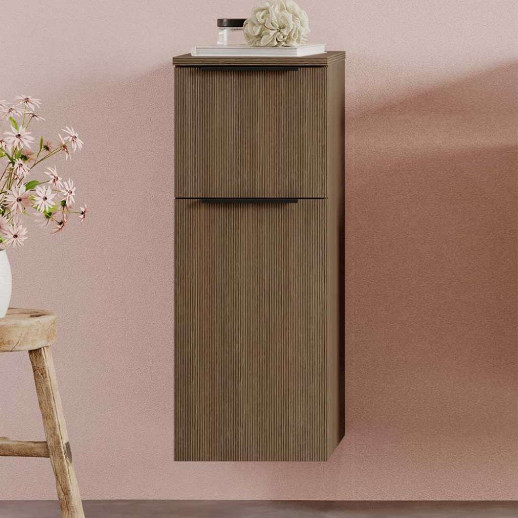 Badezimmerschrank Badschrank mit Vierfußgestell in Eiche dunkel