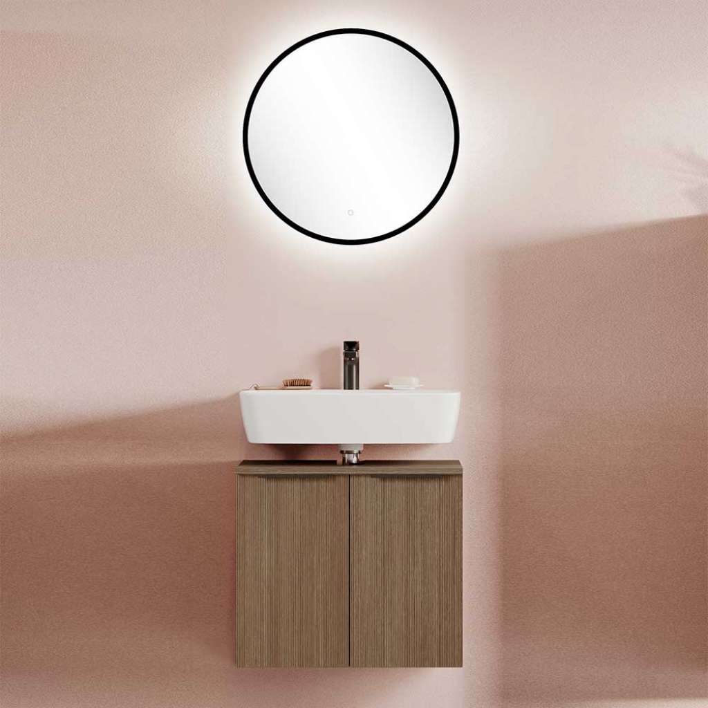 Badezimmermöbel Set Badmöbel Set mit LED Beleuchtung zweiteilig (zweiteilig)